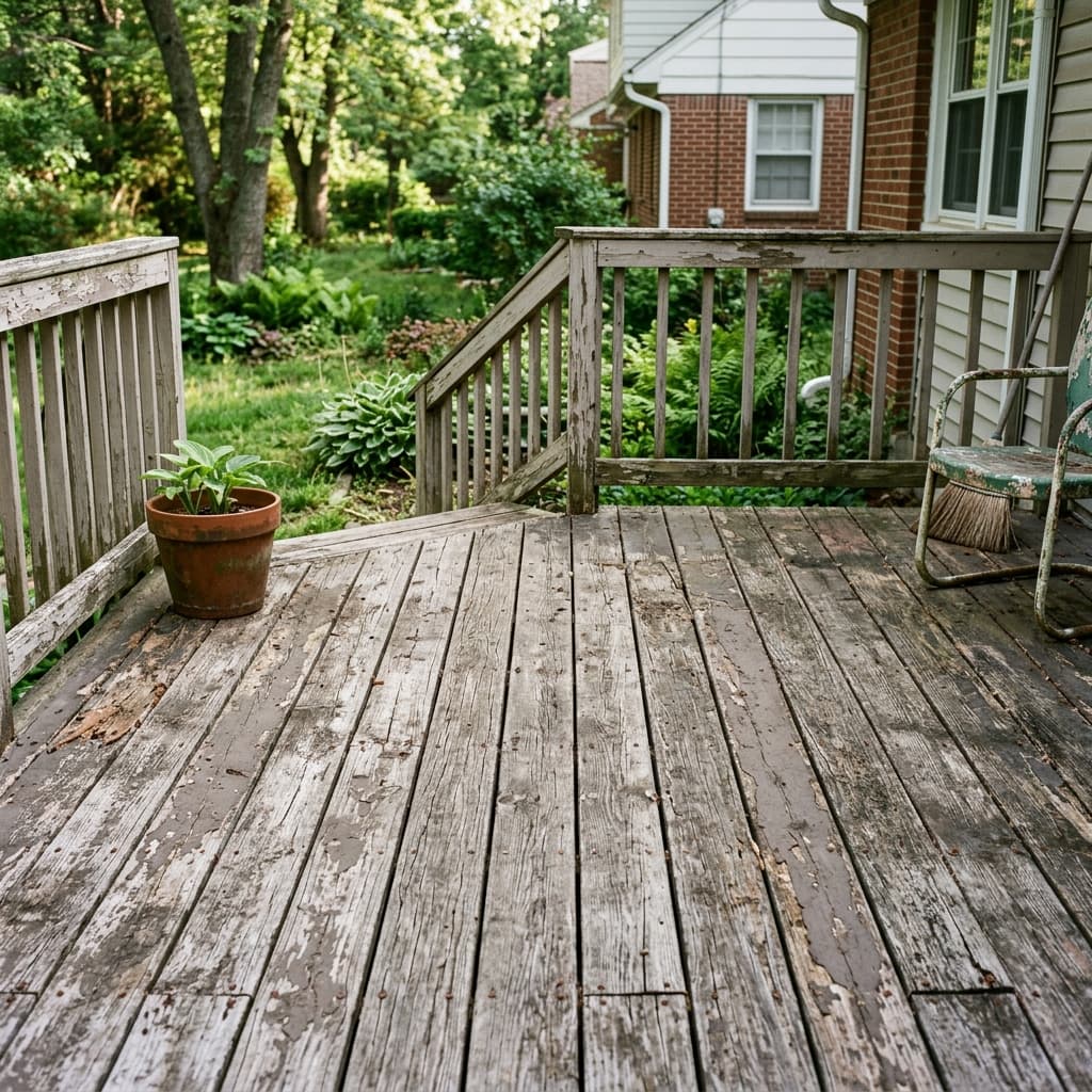 Deck & Fence Painting Before