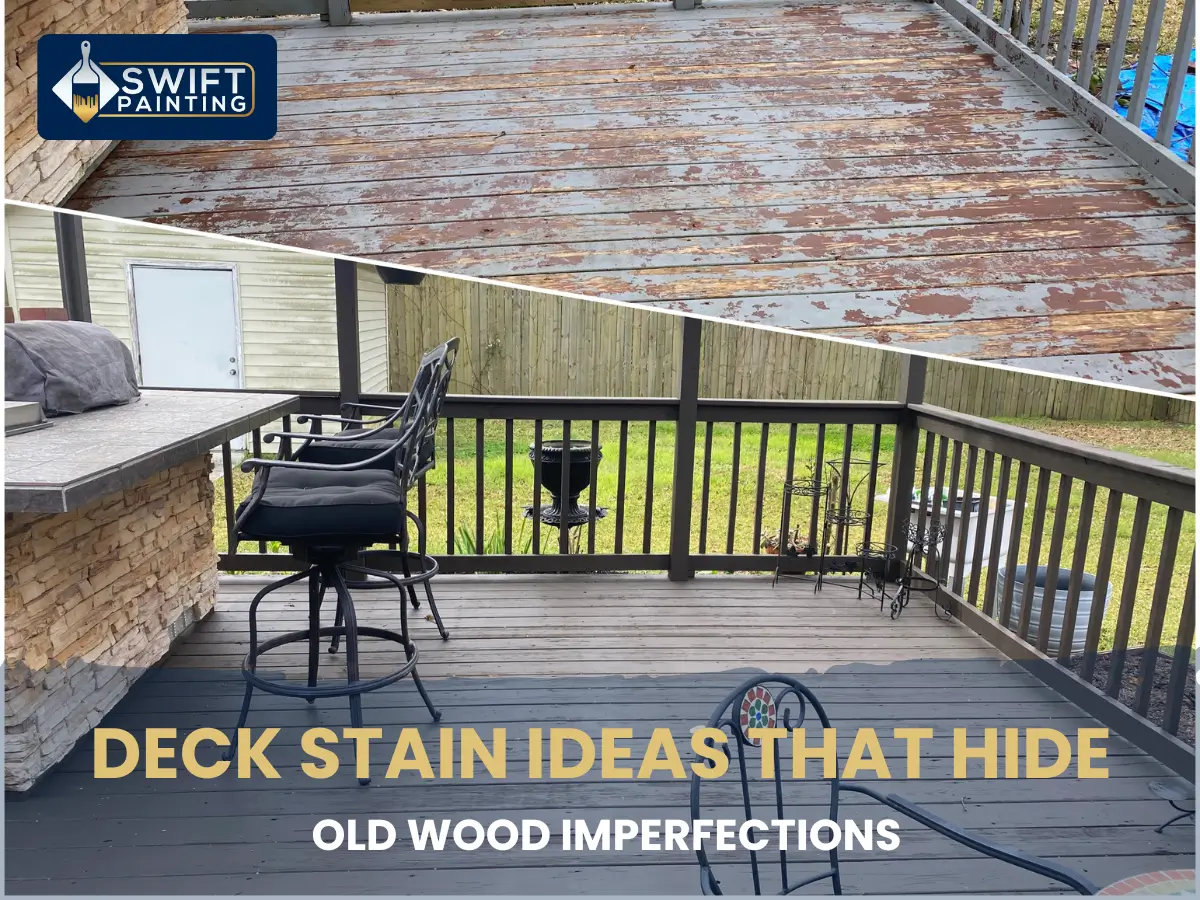 Deck Stain Ideas That Cover Old Wood Imperfections