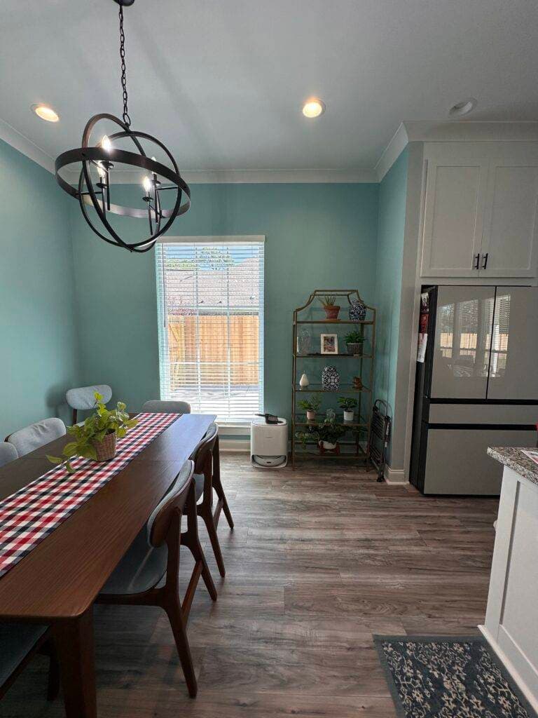 Livingston Custom Teal Accent Wall Repaint